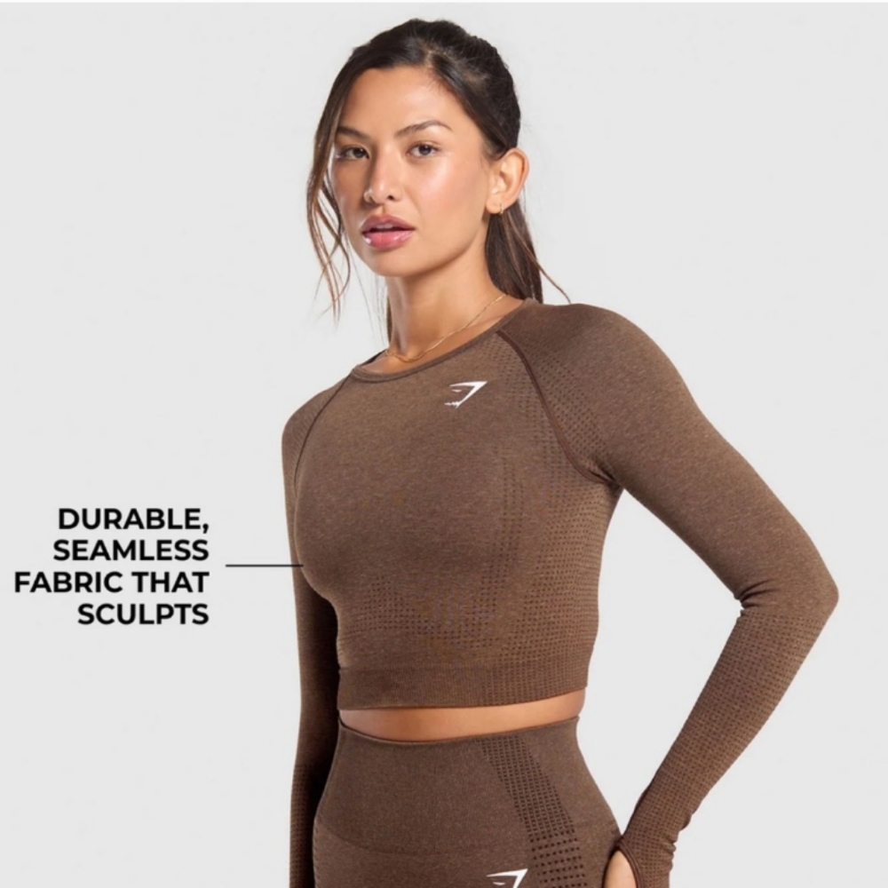 Gymshark Blue 💙 Cropped Long Sleeve